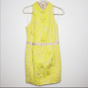 English Factory Neon Yellow Lace Dress